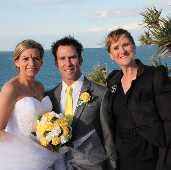 Celebrant at Point Danger with Vaughan and Nicole